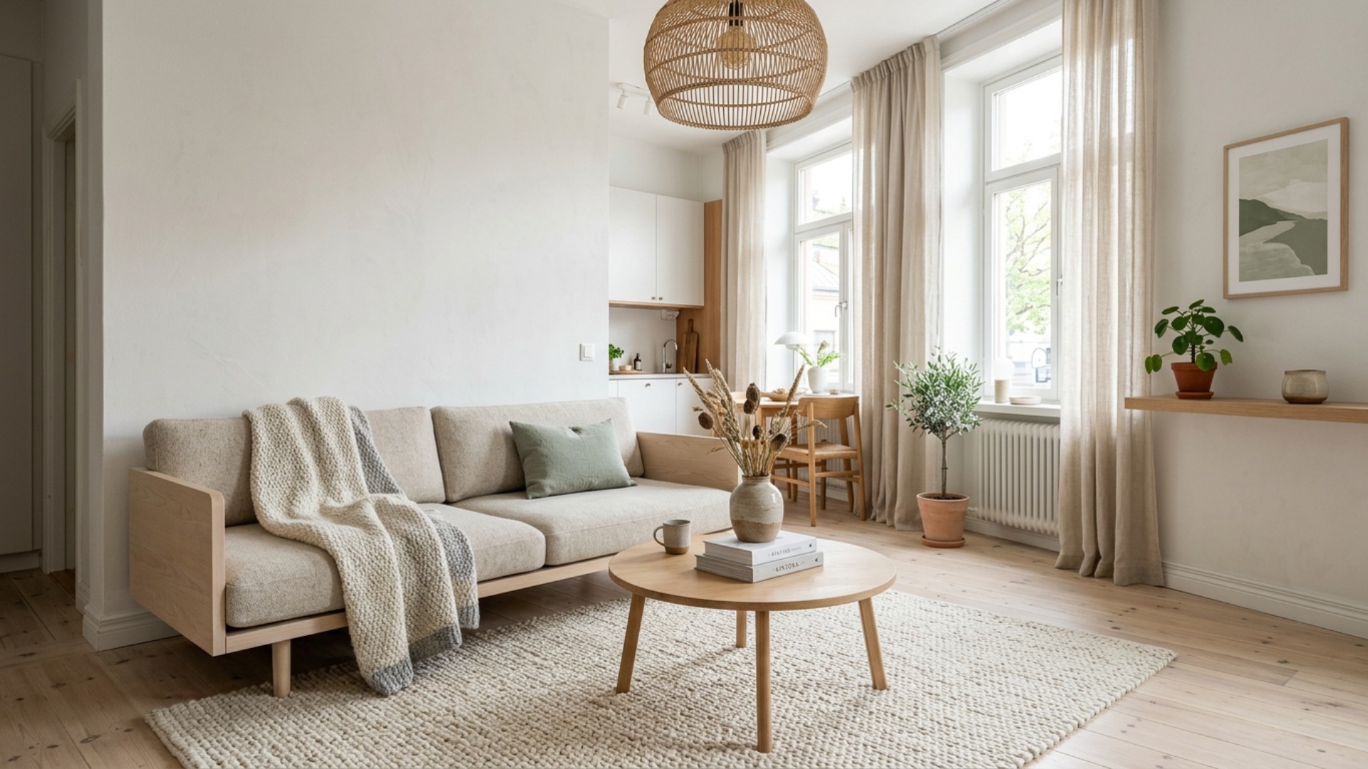 Scandinavian Living Room Ideas That Maximize a Small Studio