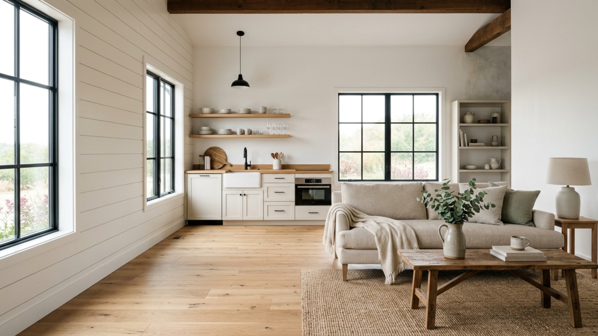Modern Farmhouse Studio Apartment Ideas for an Empty Room