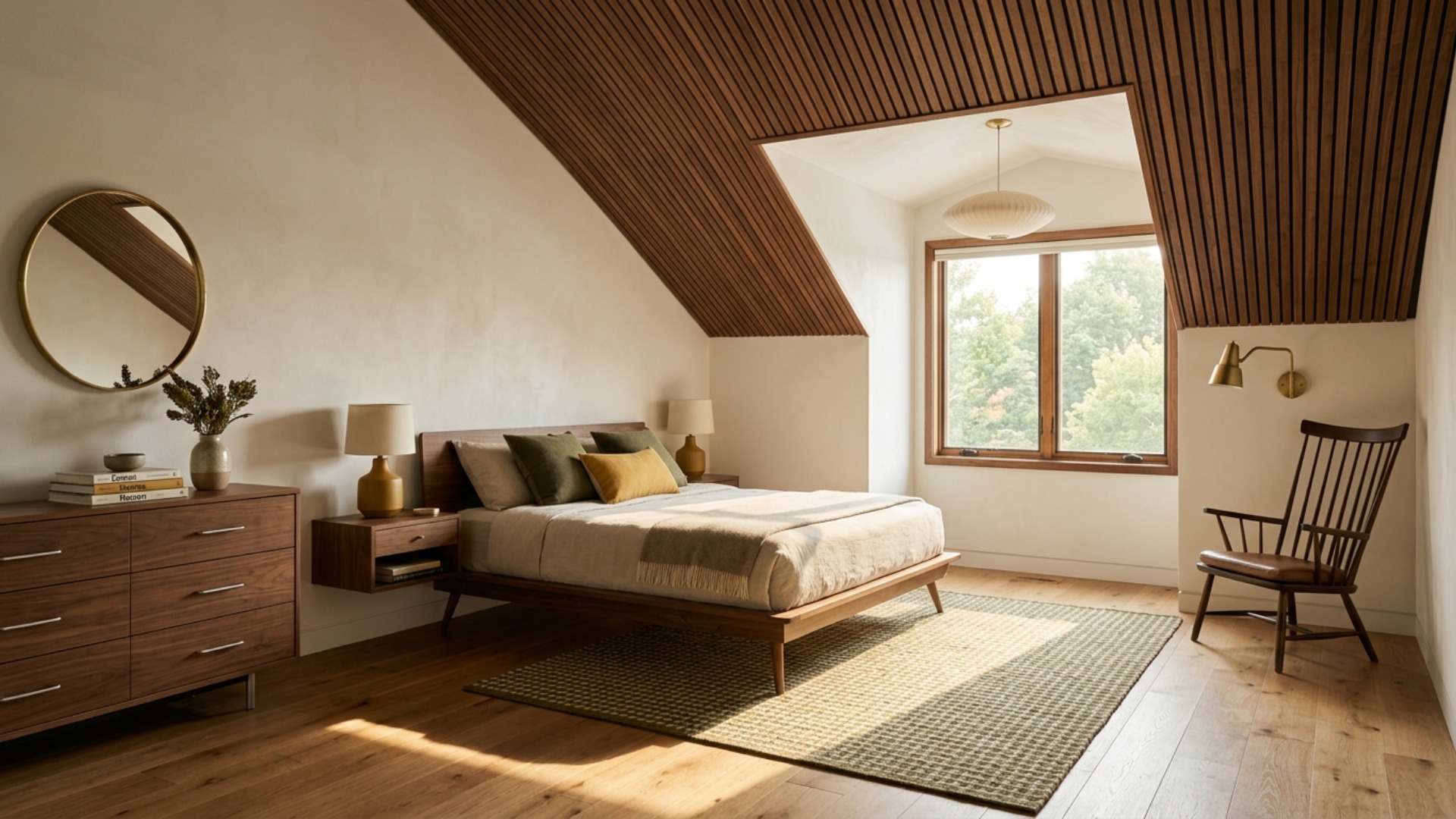 Mid Century Modern Bedroom Ideas for an Awkward Layout