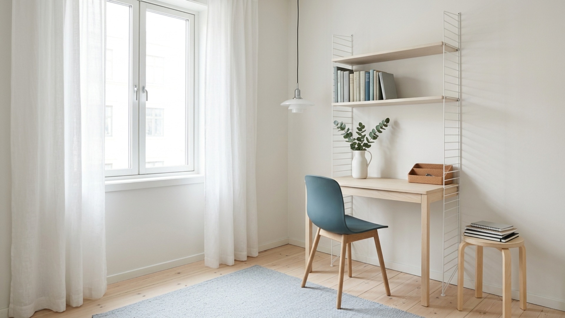 Scandinavian Home Office Ideas for a First Apartment