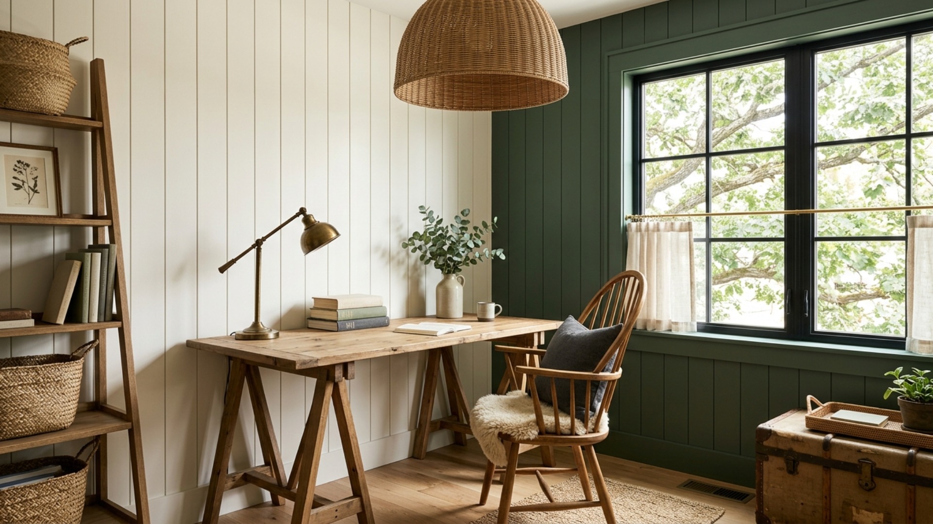 Modern Farmhouse Home Office Ideas for a First Apartment