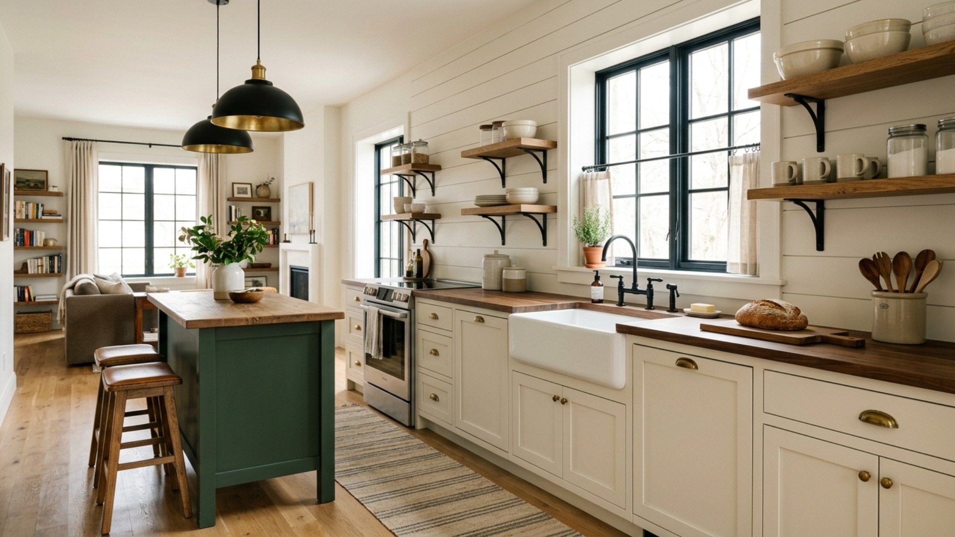 Modern Farmhouse Kitchen Ideas for a First Apartment