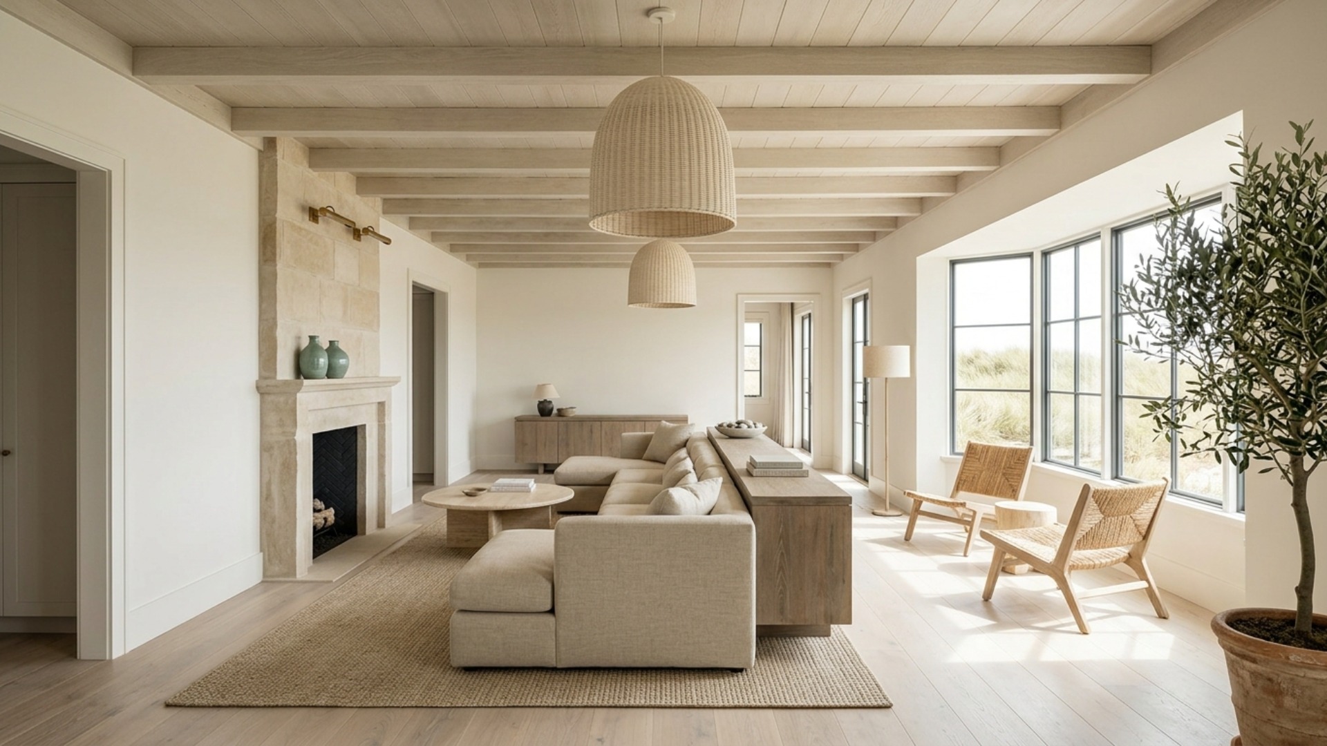 Coastal Living Room Ideas for an Awkward Layout