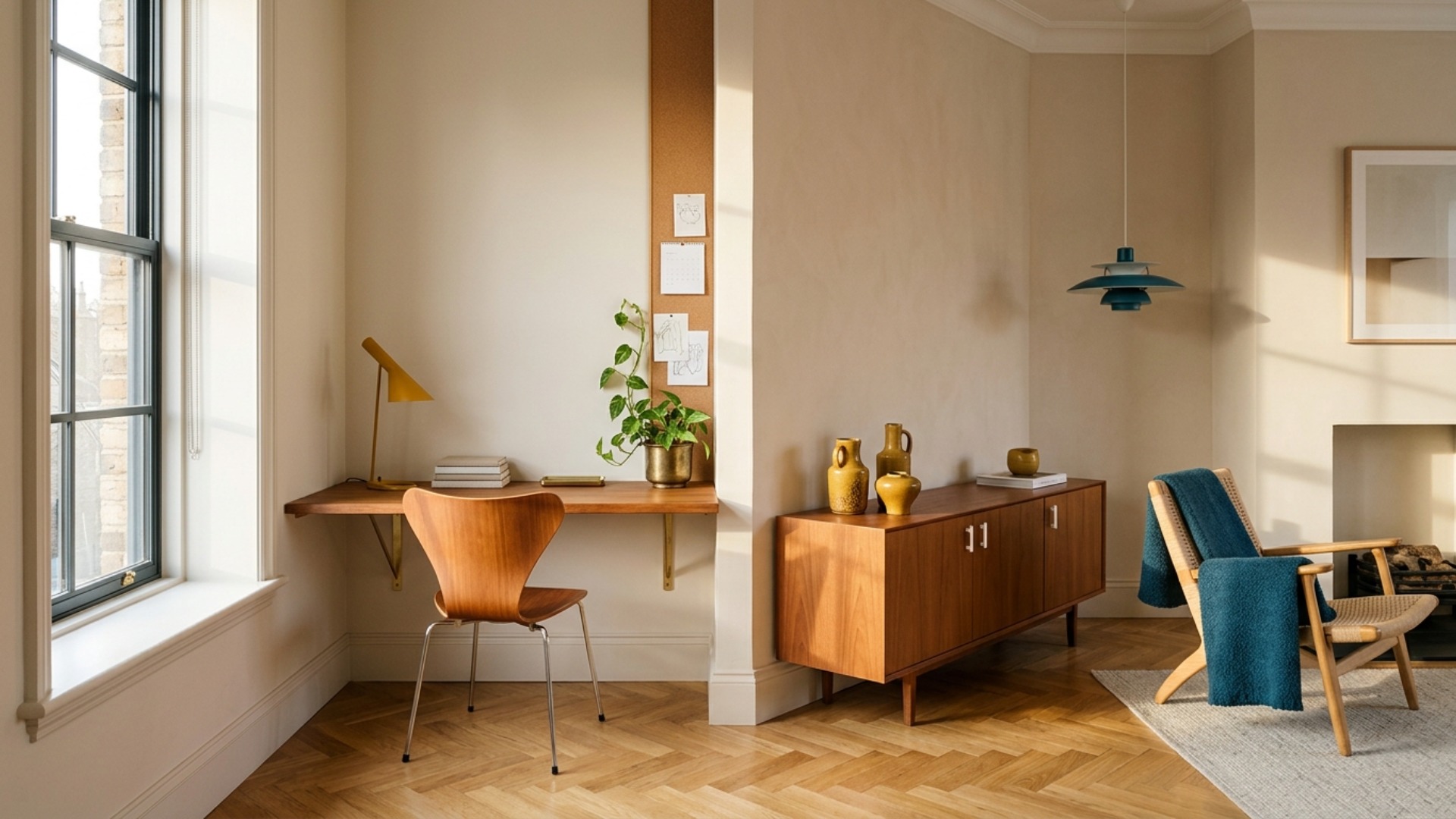 Mid Century Modern Home Office Ideas That Maximize a Small Studio