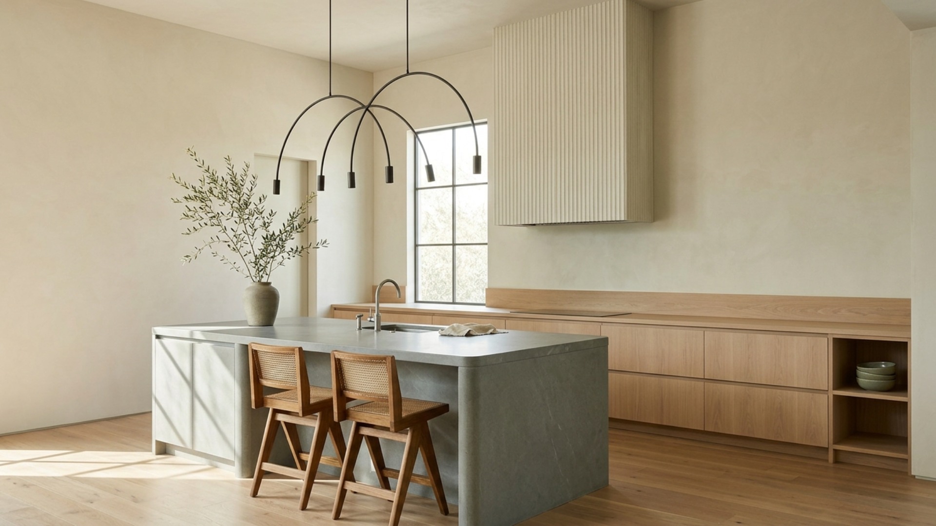 Organic Modern Kitchen Ideas for an Empty Room