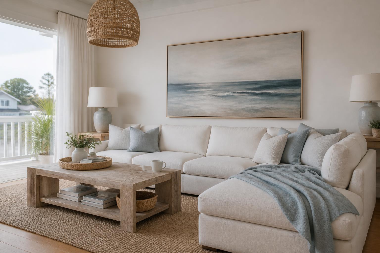 Coastal Living Room Ideas for a Couple's First Home