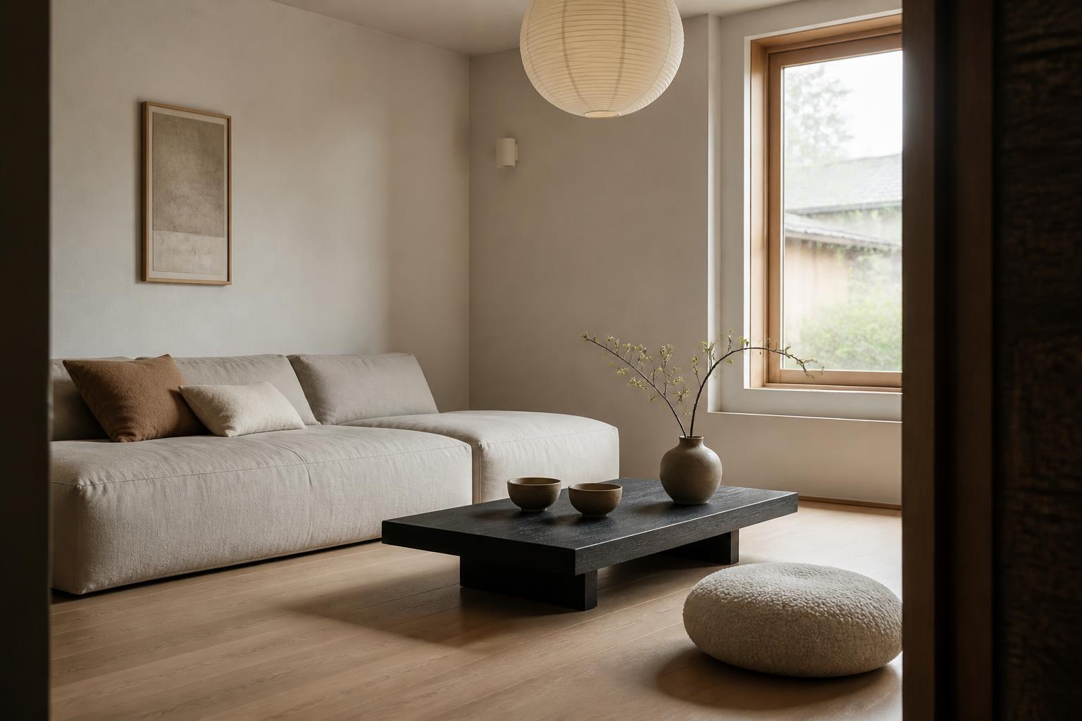 Japandi Living Room Ideas for a Couple's First Home