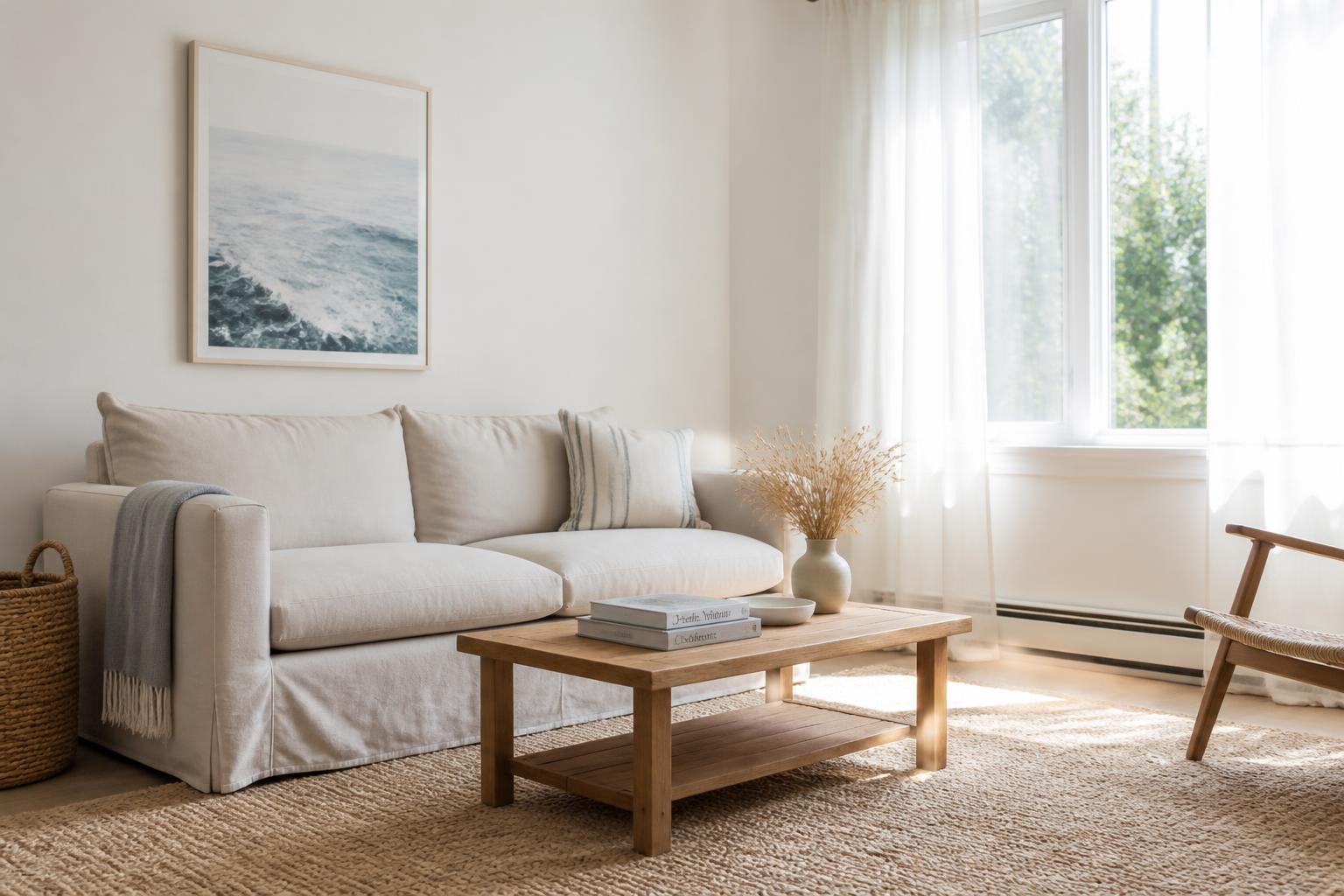 Coastal Living Room Ideas for a First Apartment
