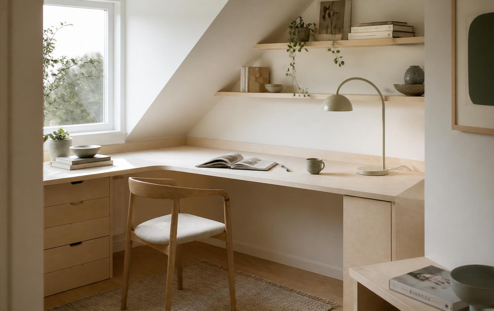 Scandinavian Home Office Ideas for an Awkward Layout